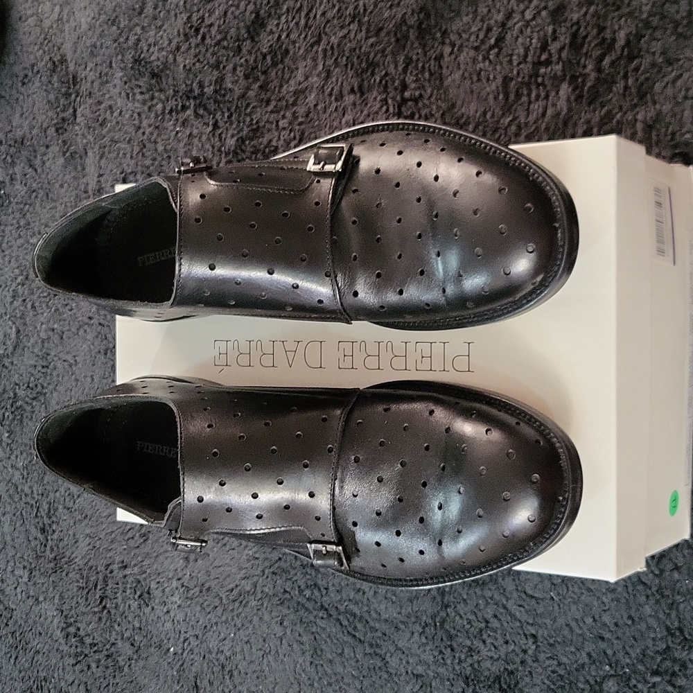 Pierre Darre' 🇮🇹 Italian Made All Leather Double Monk Strap Vamp 11 US 45 EUR